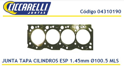 TOYOTA 3.0L HILUX MOT.5L-MULTILAMINA 1.45MM