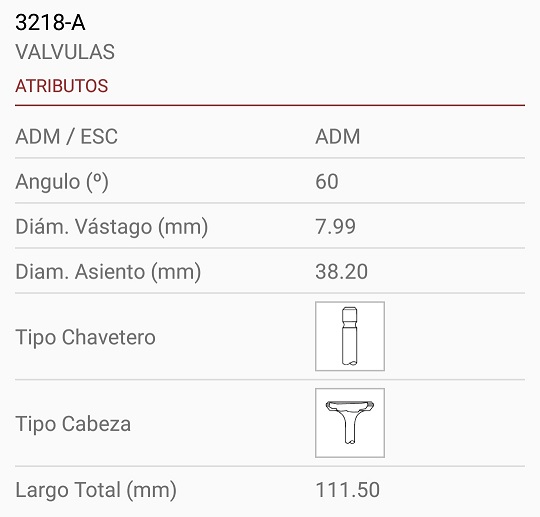 RENAULT CHAMADE F2N 19 1700 8X38X111 1R. 30º