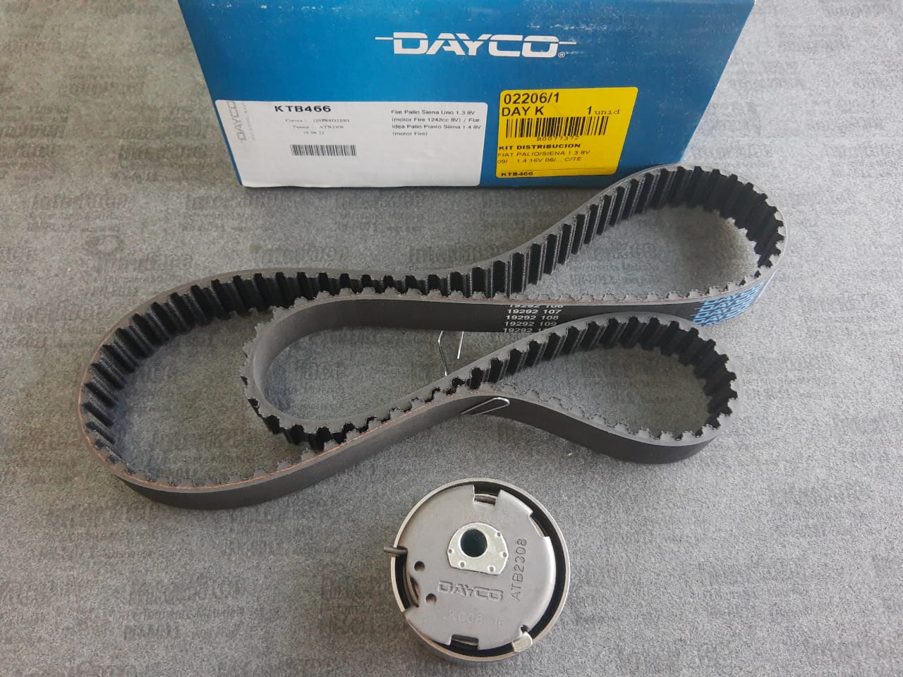 FIAT 500 BOBLO 1.4 16V EVO GRAN SIENA PALIO PUNTO FIRE 1.4 8V (TENSOR AUTOMATICO  + CORREA 129X220 )