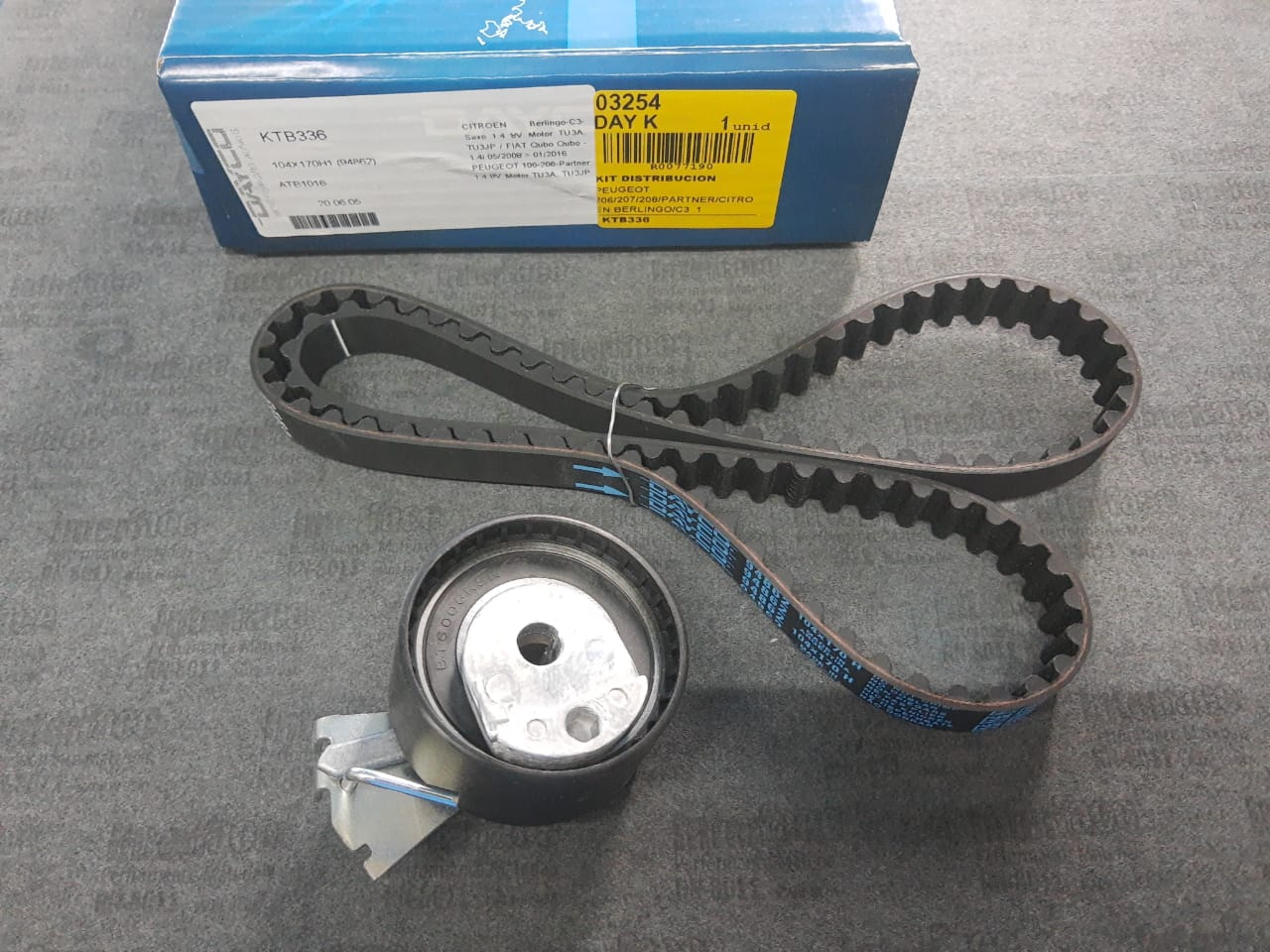 PEUGEOT 206 207 208 PARNET CITROEN C3  QUBO TU3JP TU3 1.4 TU5 1.5  ( TENSOR AUTOMATICO + CORREA 104SP170 )