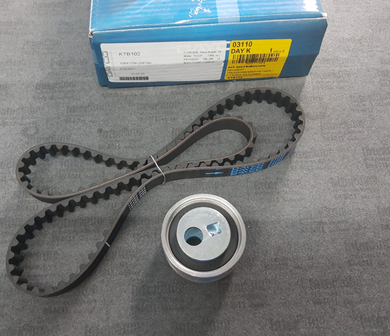 PEUGEOT 106 205 206 306 TU3 1.4 PARTNER CITROEN SAXO BERLINGO XSARA C15 (TENSOR + CORREA 108SP170 )