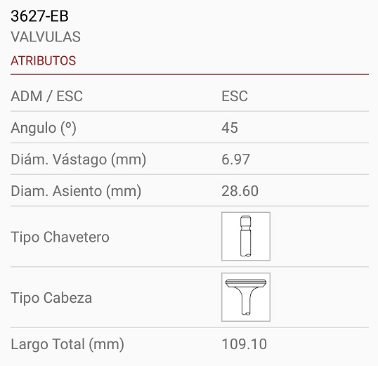 RENAULT F7R F7P 1.8 16V  R19-CLIO 7X28X109 1R. 45º