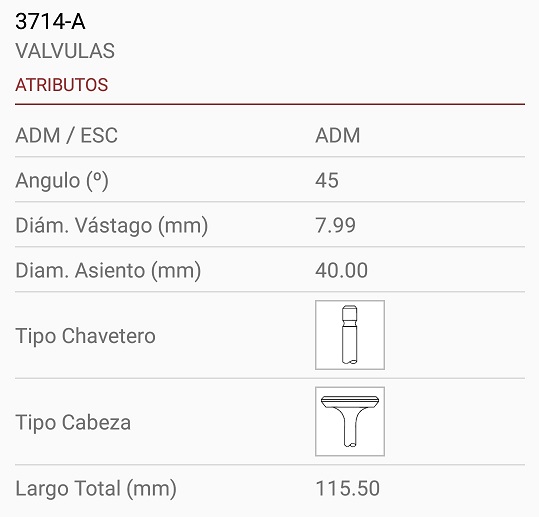 RENAULT F3P F3R 1.8 2.0 8V MEGANE 8X40X115 1R. 45º