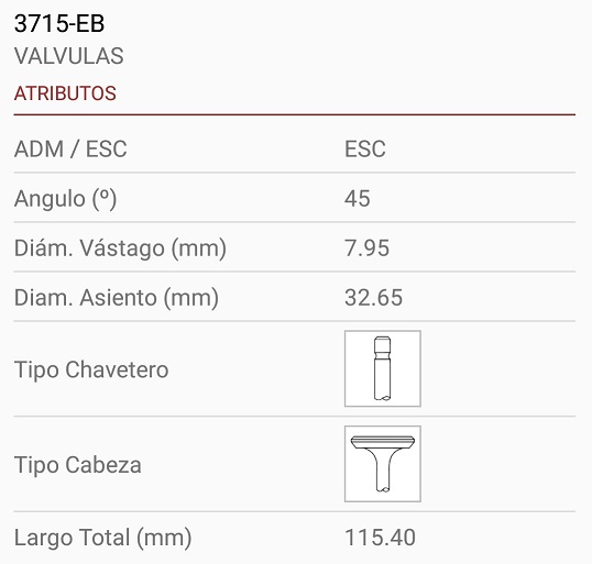 RENAULT F3P F3R 1.8 2.0 8V MEGANE 8X33X115 1R. 45º