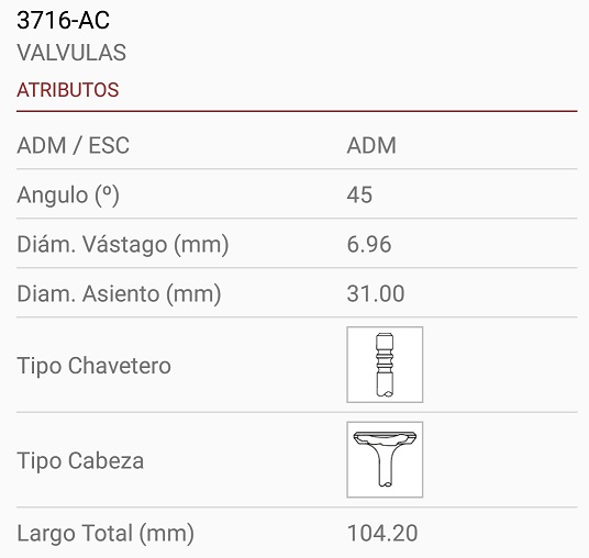 RENAULT N7Q 2.0 16V VOLVLO LAGUNA 7X31X104 3R. 45º