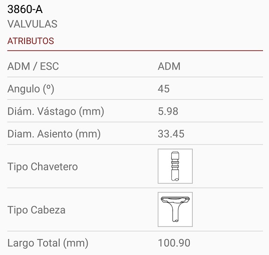 RENAULT K9K 1.5-8V CLIO II MEGANE DIESEL 6X33X101 3R. 45º