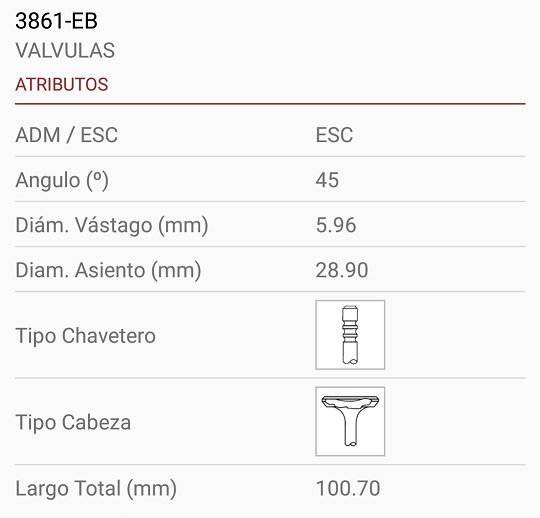 RENAULT K9K 1.5-8V CLIO II MEGANE DIESEL 6X29X101 3R. 45º
