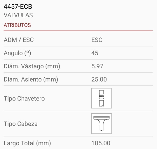 PEUGEOT 2.0 / KUGA 2.0 16V 6X25X105 3R. 45º