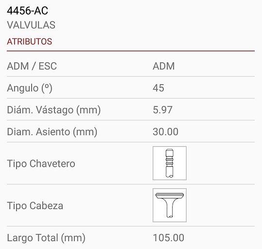 PEUGEOT 2.0 / KUGA 2.0 16V 6X30X105 3R. 45º