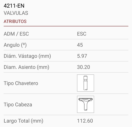 PEUGEOT TU4 1.5 8V 207 COMPACT CITROEN C3 6X30X112 1R. 45º