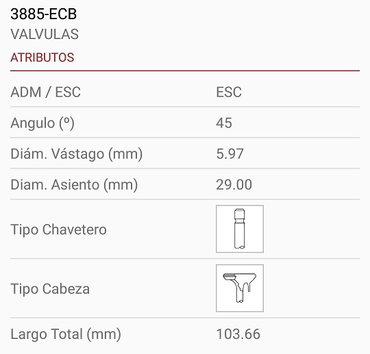 PEUGEOT EW10 2.0L-16V 306 406 407 6X29X104 1R. 45º