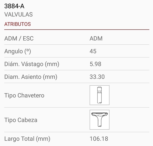 PEUGEOT EW10 2.0L-16V 306 406 407 6X33X106 1R. 45º