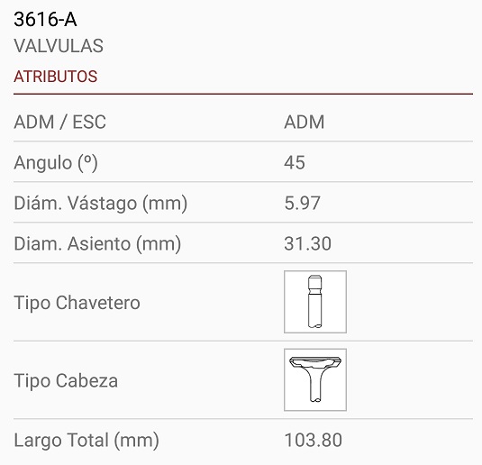 PEUGEOT TU5JP4 1.6 16V 206 207 307 PARNER 6X31X104 1R. 45º
