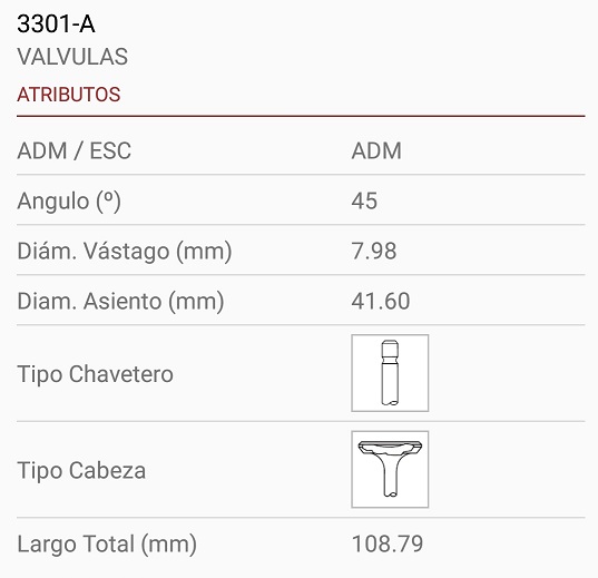 PEUGEOT XU7JP 1.8 8V  205 306 405  PARNER 8X42X109 1R. 45º