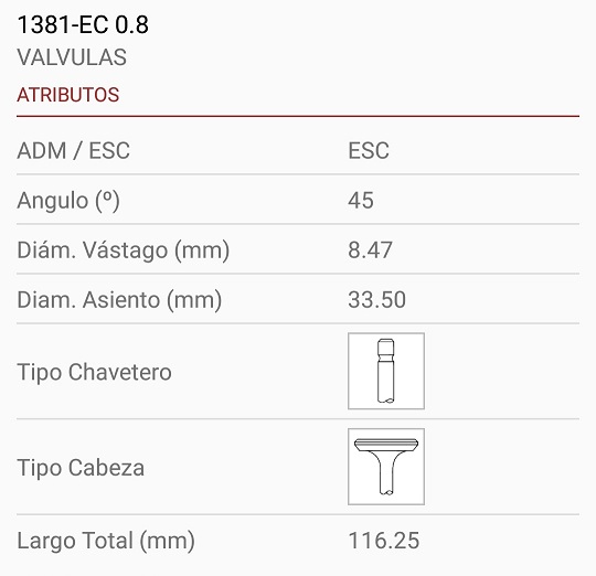 PEUGEOT INDENOR XD2  488 8.50X33X116 1R. 45º