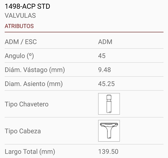 PERKINS V8-540 9.50X45X139 1R. 45º
