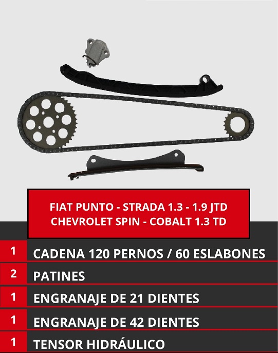 FIAT PUNTO STRADA 1.3  1.9 JTD CHEVROLET SPIN COBALT 1.3 TD