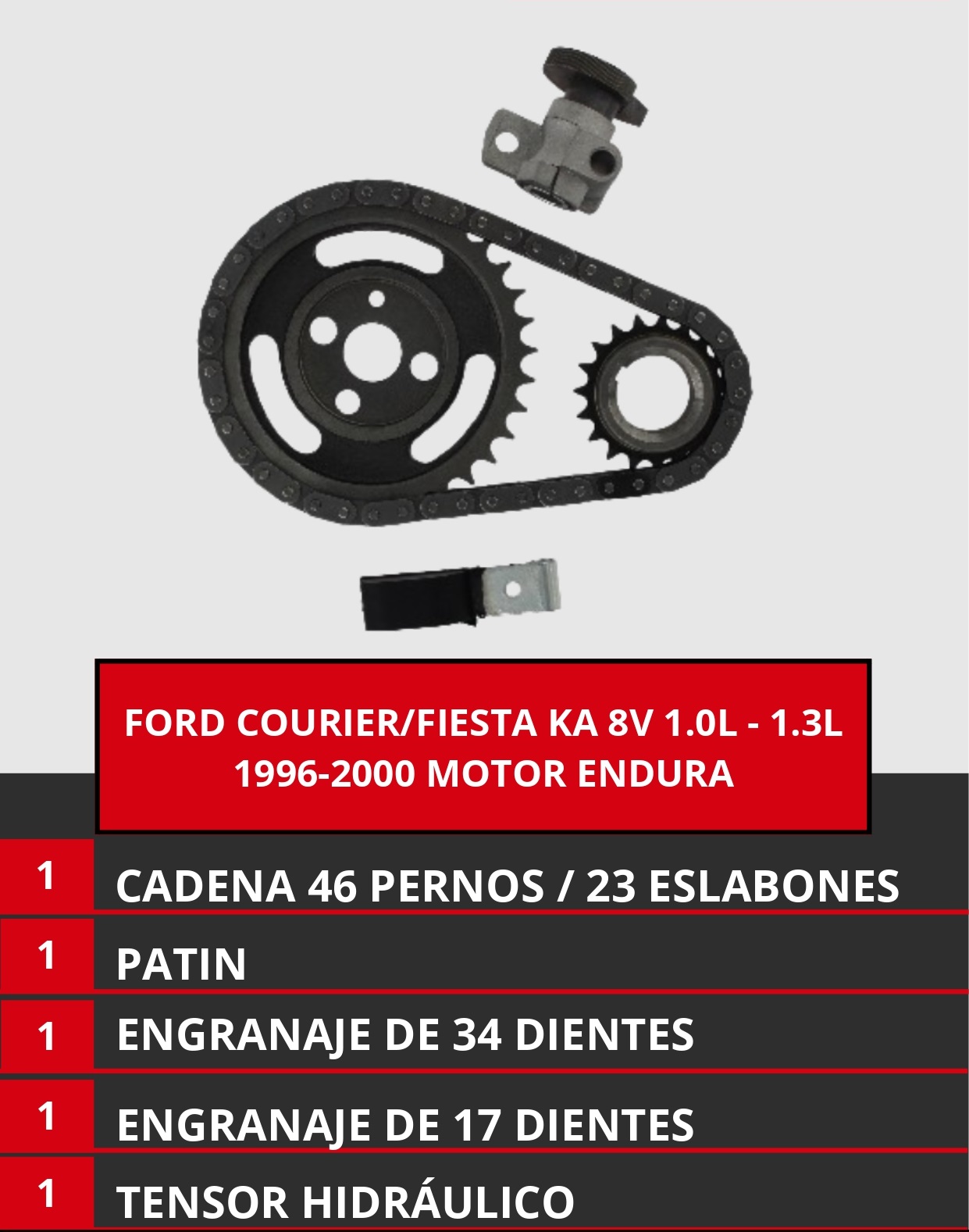 FORD COURIER FIESTA KA 8V 1.0 1.3 ENDURA