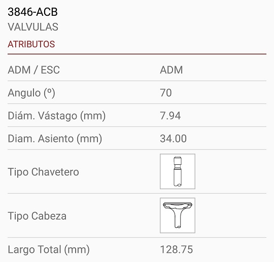 M.BENZ OM904 OM906 OM926 4CIL 6CIL DIESEL 8X34X129 1R. 20º