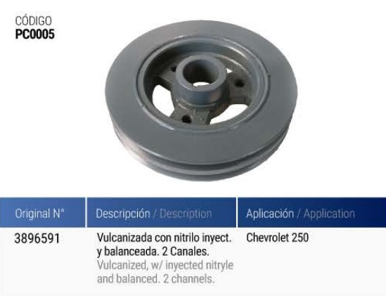 CHEVROLET 194 230 250 400 2V