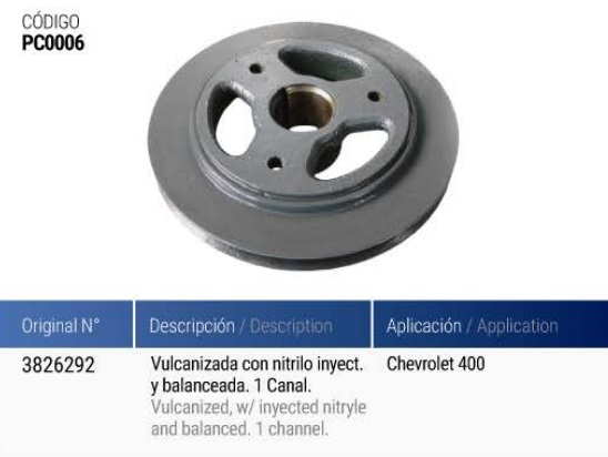 CHEVROLET 194 230 250 400 (1V)